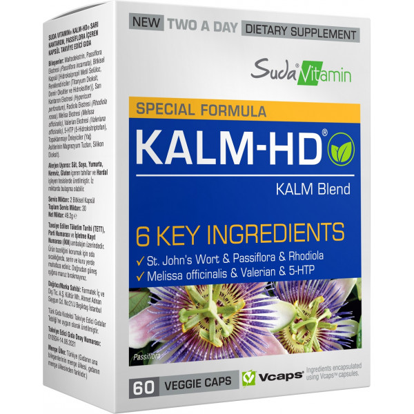 Suda Vitamin Kalm-HD  60 Bitkisel Kapsül