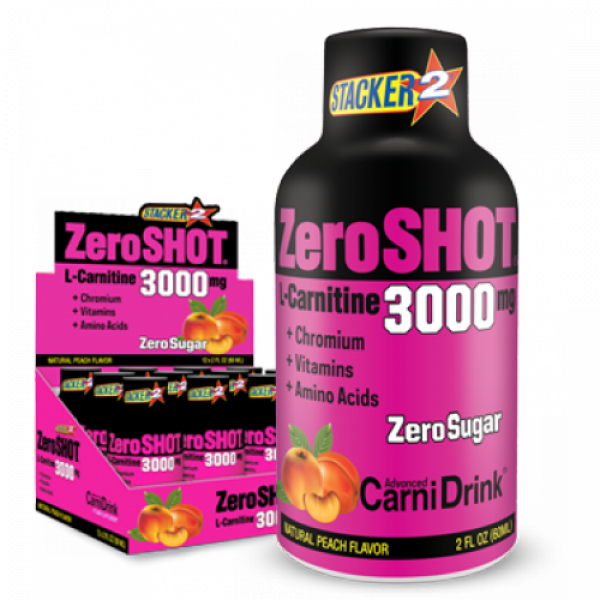 ZeroSHOT 3000mg Şeftali 12 x 60ml