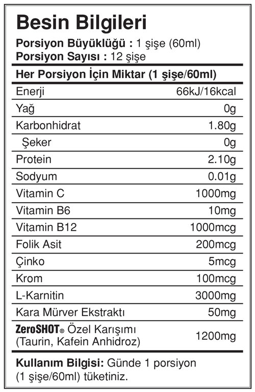 ZeroSHOT 3000mg + Plus Sambucus ZeroSHOT 3000mg + Plus Sambucus